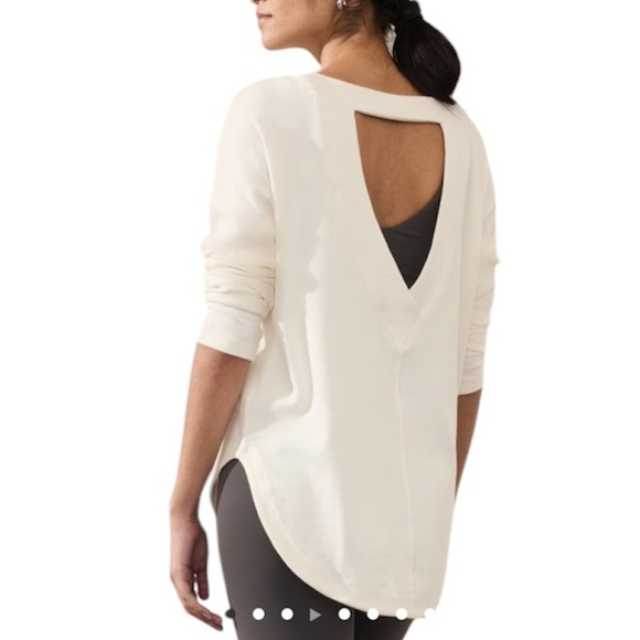 Athleta Tops - Athleta | Open Back Presence Sweatshirt Size Medium